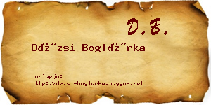 Dézsi Boglárka névjegykártya