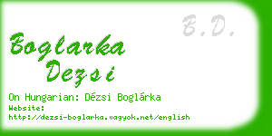 boglarka dezsi business card
