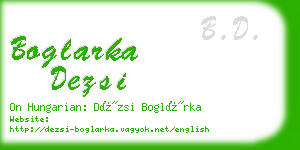 boglarka dezsi business card